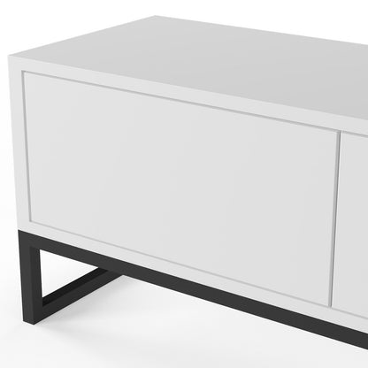 Matte Black Modern Media Console
