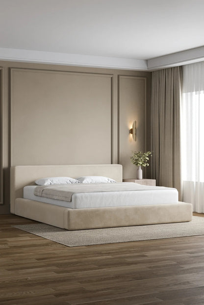 Artisan Pleated Sandstone Grand Bed