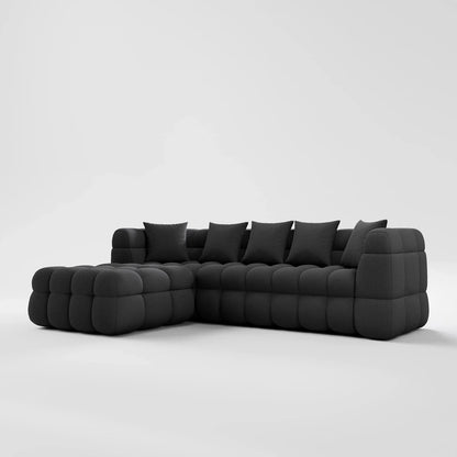 Deep Seating Fabric Sofa and Corner Unit Set