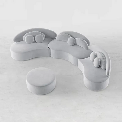 Low-Profile Deep-Seating Sectional Living Room Group