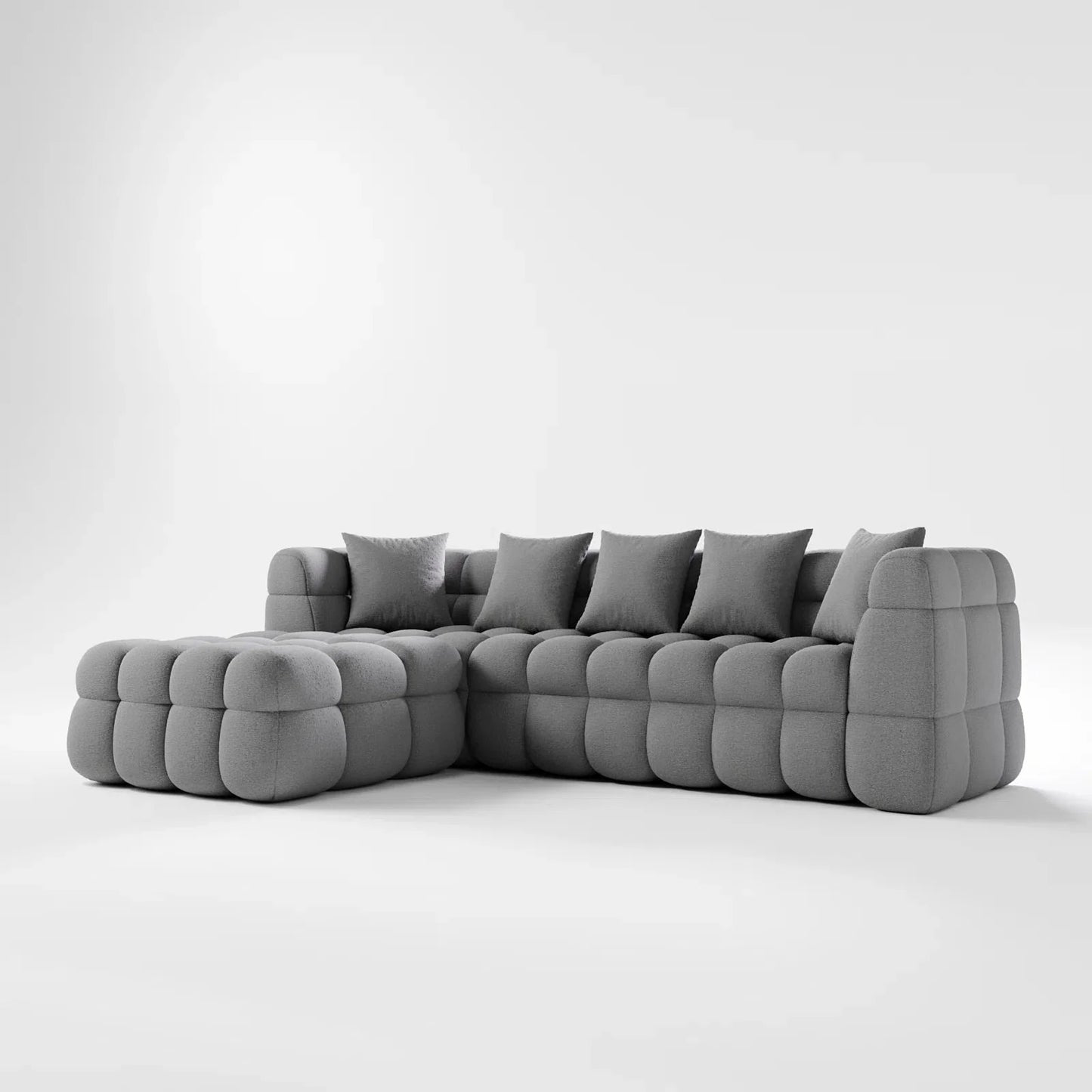 Deep Seating Fabric Sofa and Corner Unit Set