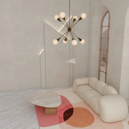 Oversized Modular Sofa and Black Center Table Collection