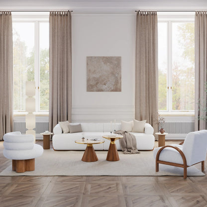 Chic White Oversized Floor Sofa