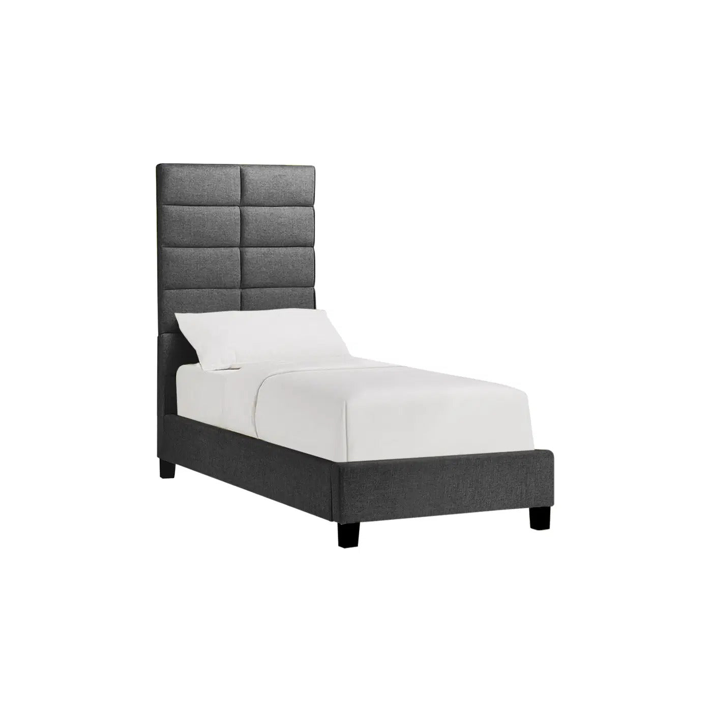 Sovereign Single Bed in Charcoal Velvet