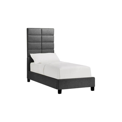 Sovereign Single Bed in Charcoal Velvet