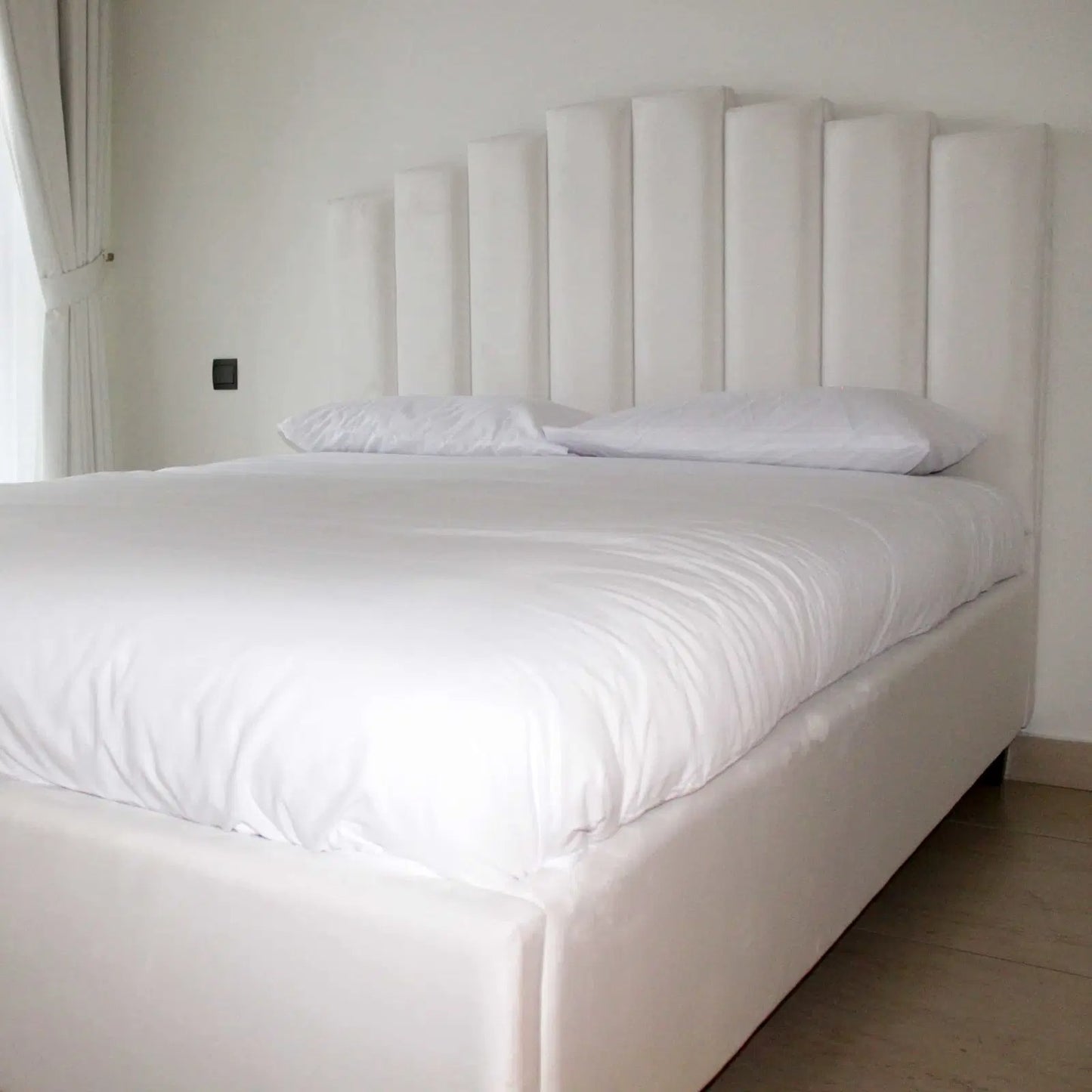 Modern Off-White Panel Single Bed