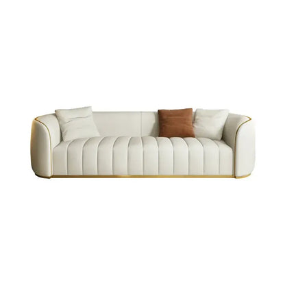 Contour Line Gold-Accent Velvet Sofa