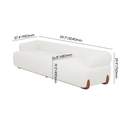 Chic White Oversized Floor Sofa