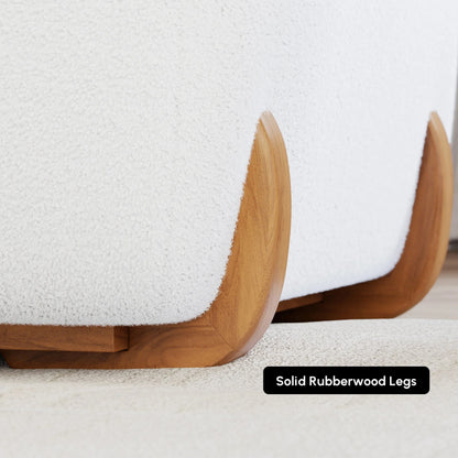 Chic White Oversized Floor Sofa