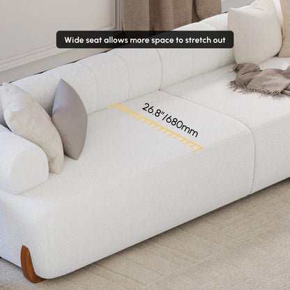 Chic White Oversized Floor Sofa