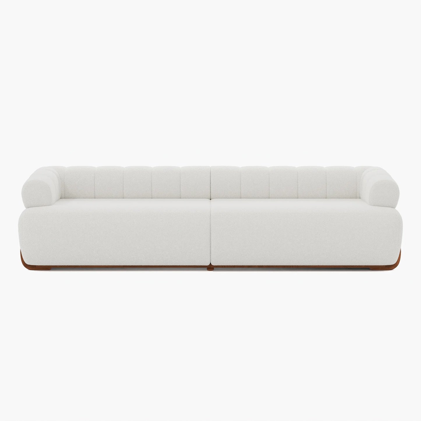 Chic White Oversized Floor Sofa