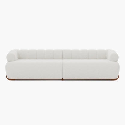 Chic White Oversized Floor Sofa