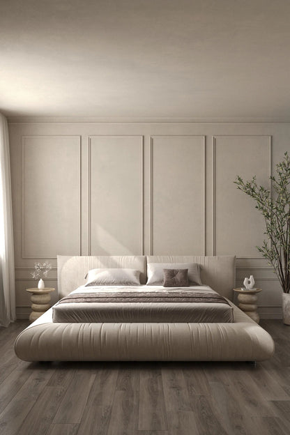 Artisan Pleated Sandstone Grand Bed