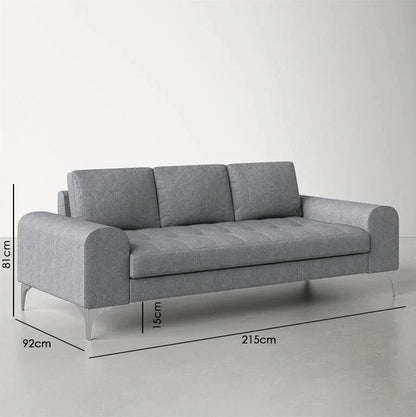 Contemporary 3-Seater Fabric Sofa