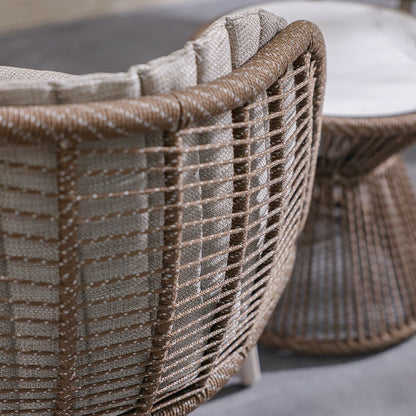 Stylish All Weather Woven Seating Set for Compact Modern Balconies