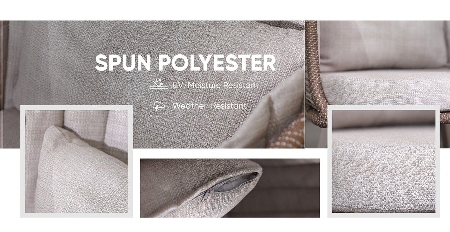 Stylish All Weather Woven Seating Set for Compact Modern Balconies