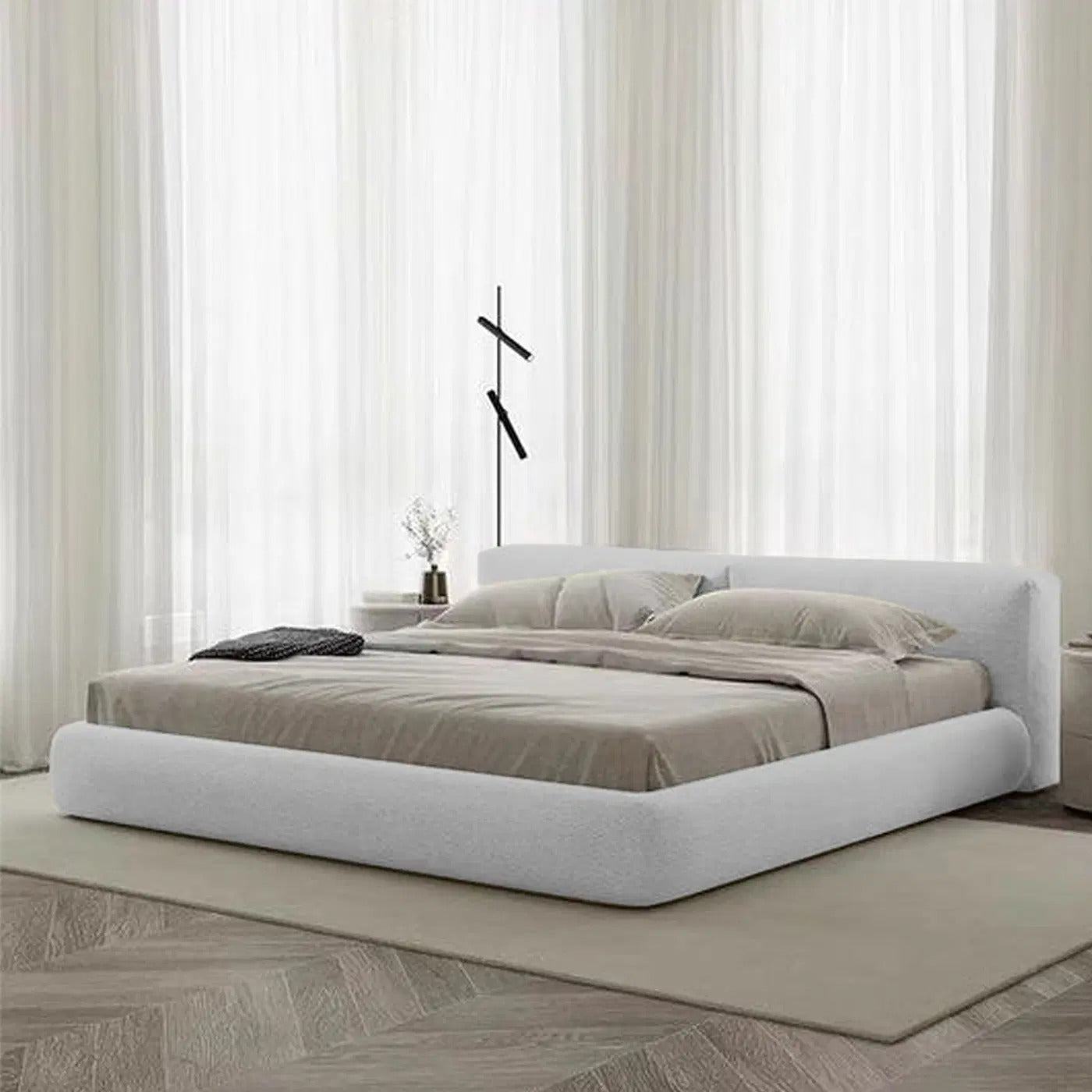 Minimalist Upholstered Single Bed