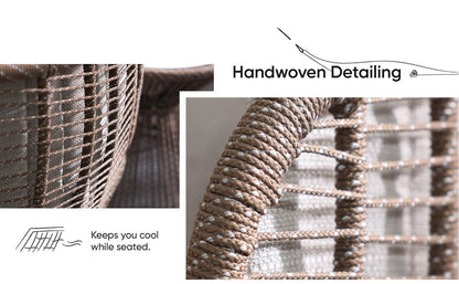 Stylish All Weather Woven Seating Set for Compact Modern Balconies