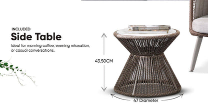 Stylish All Weather Woven Seating Set for Compact Modern Balconies