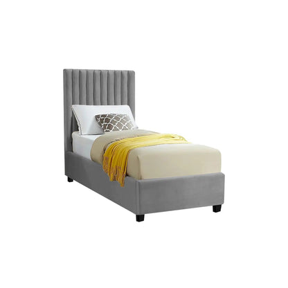 Sovereign Single Bed in Charcoal Velvet
