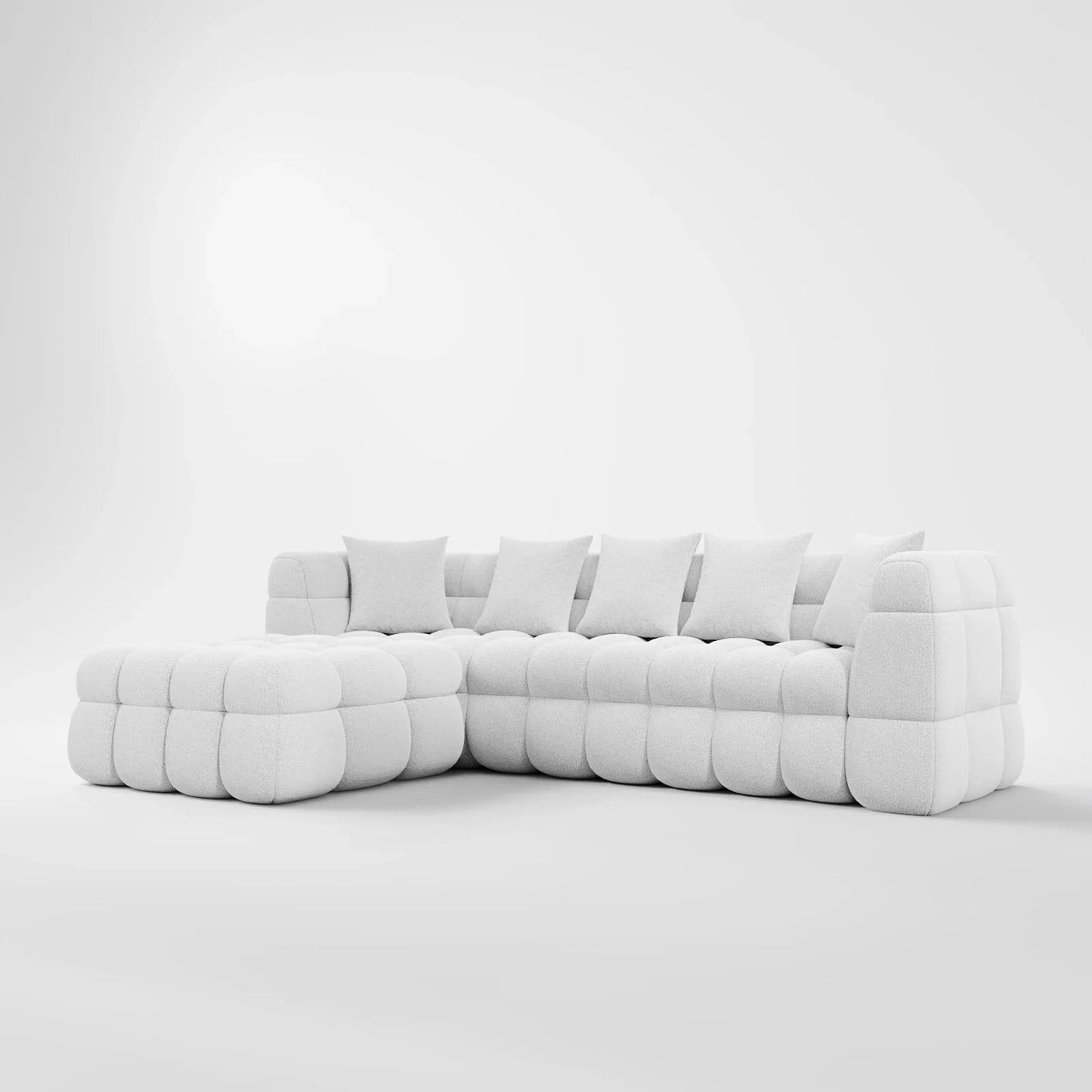 Deep Seating Fabric Sofa and Corner Unit Set
