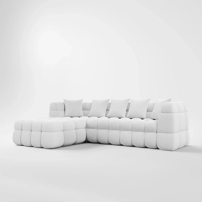Deep Seating Fabric Sofa and Corner Unit Set