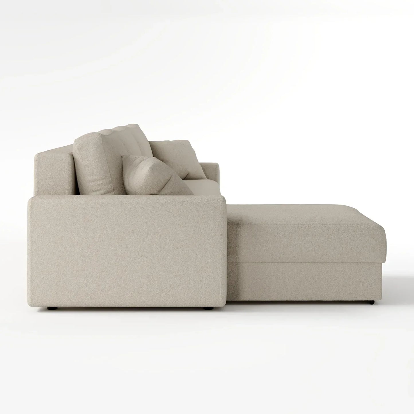 Earth-Tone Grand Sectional 4 Bed Sofa Bed