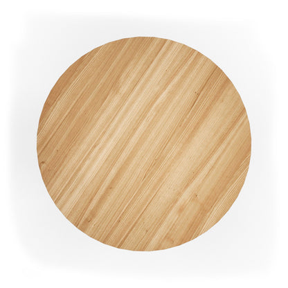 Modern Architectural Cafe Table with Vertical Fluted Column Support