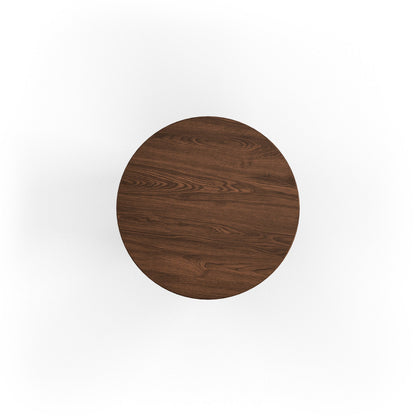 Contemporary Round Natural Oak Dining Table with Fluted Pedestal Base