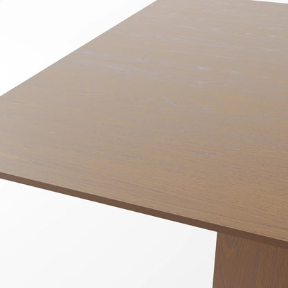 The Obelisk Dining Table: Minimalist Monolithic Table in Onyx Oak