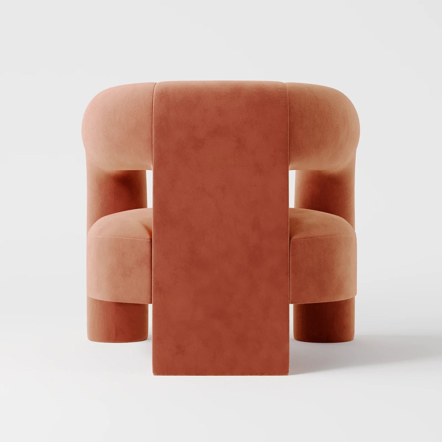 The Veridian Lounge: Architectural Sculptural Chair in Forest Velvet