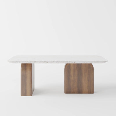 Aria Marble & Walnut Coffee Table — 120cm