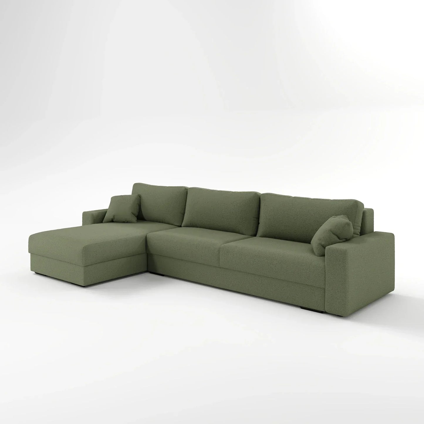 Earth-Tone Grand Sectional 4 Bed Sofa Bed