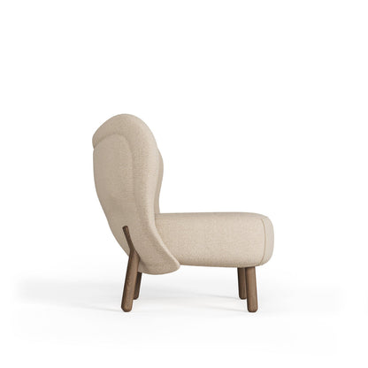 Scandi-Inspired Soft White Bouclé Occasional Arm Chair