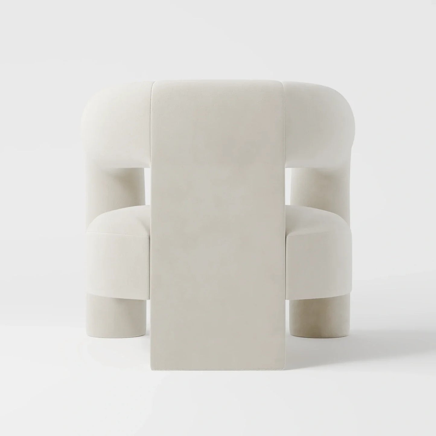 The Veridian Lounge: Architectural Sculptural Chair in Forest Velvet