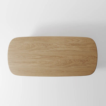 Contemporary Rectangular Marble Dining Table with Fluted Slab Pedestals