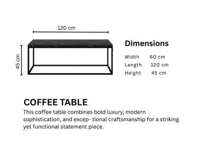 Nero Marquina Minimalist Coffee Table