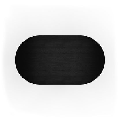 The Pantheon Oval Table: Modern Architectural Centerpiece in Charred Oak