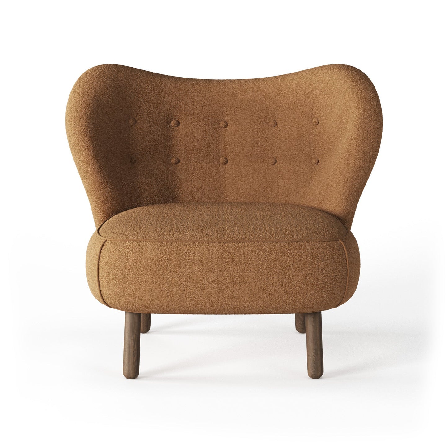 Scandi-Inspired Soft White Bouclé Occasional Arm Chair