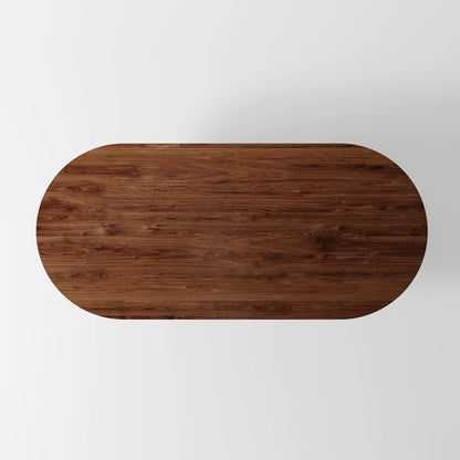 Minimalist Architectural Dining Table with Tapered Geometric Supports