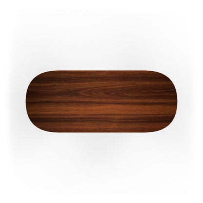 The Augustus Oval Table: Modern Architectural Centerpiece in Fluted Oak