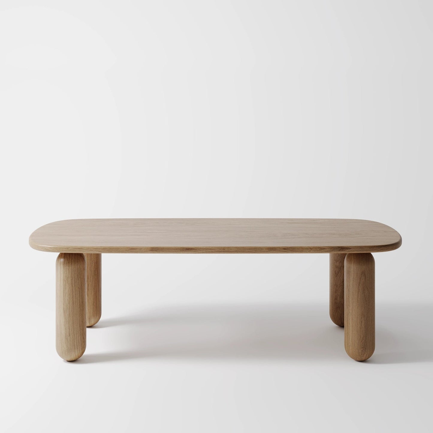 Contemporary Rectangular Marble Dining Table with Fluted Slab Pedestals