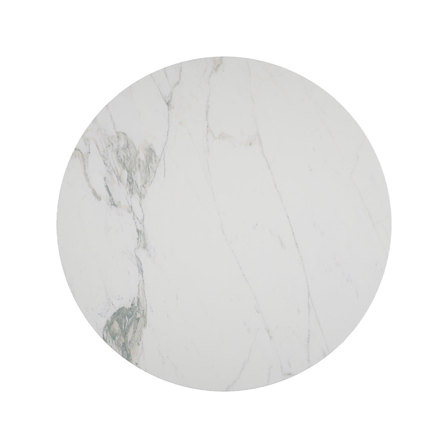 The Carrara Bistro: Modern Round Table with Textured Onyx Column