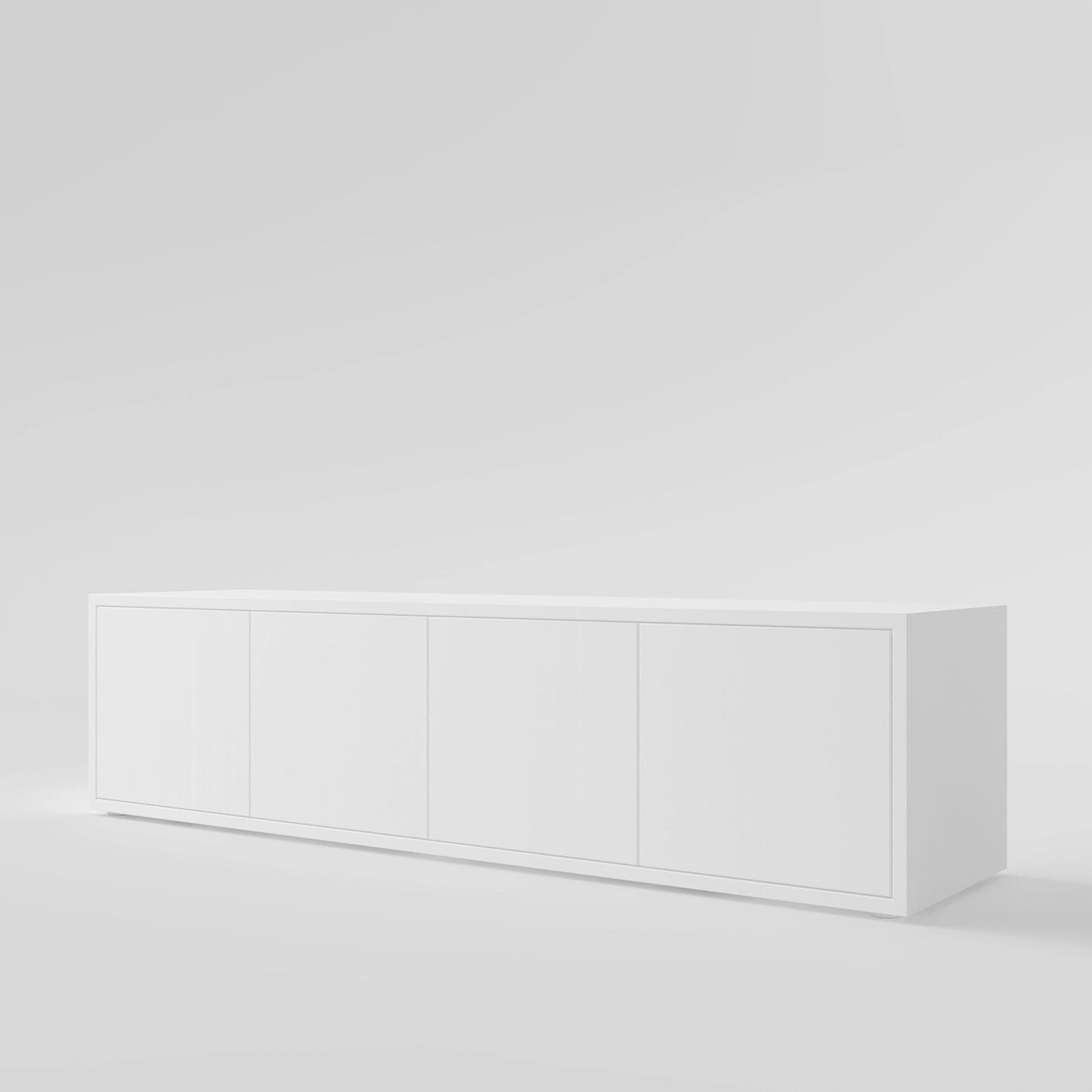 Contemporary Low Profile Wall-Mounted Credenza