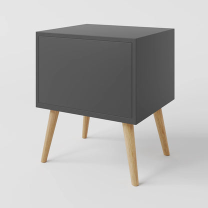 Arctic Minimalist Wood Bedside Table
