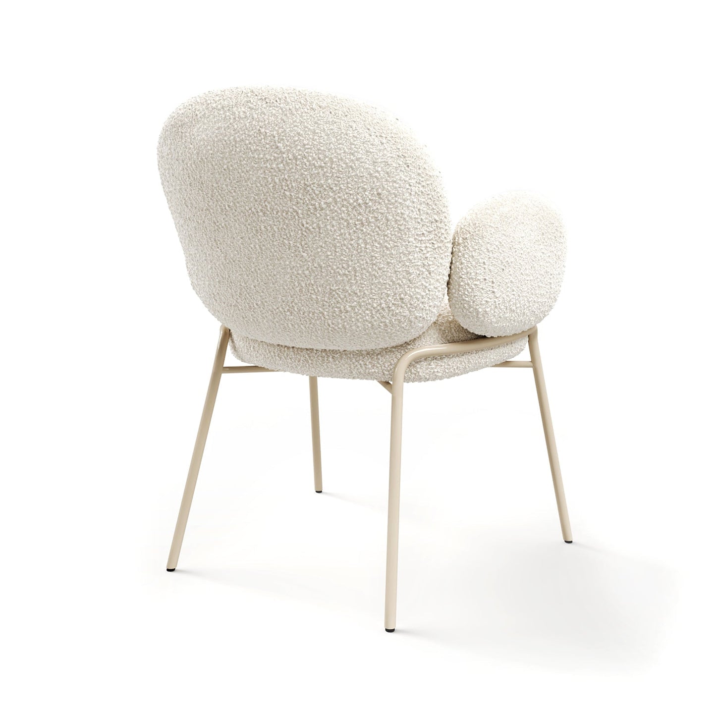 Cloud-Puff Boucle Dining Chair