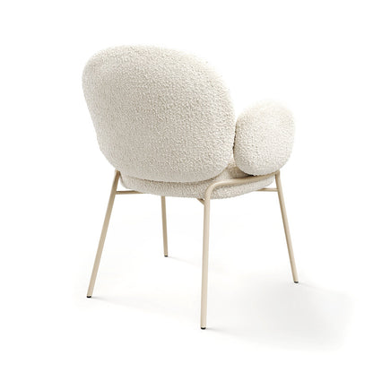 Cloud-Puff Boucle Dining Chair