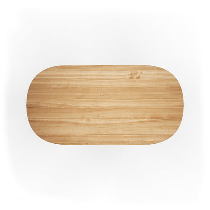 The Augustus Oval Table: Modern Architectural Centerpiece in Fluted Oak