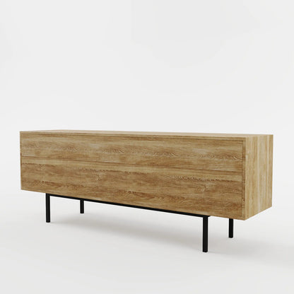 Ultra-Sleek Minimalist Black Media Console