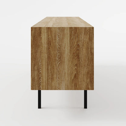 Ultra-Sleek Minimalist Black Media Console